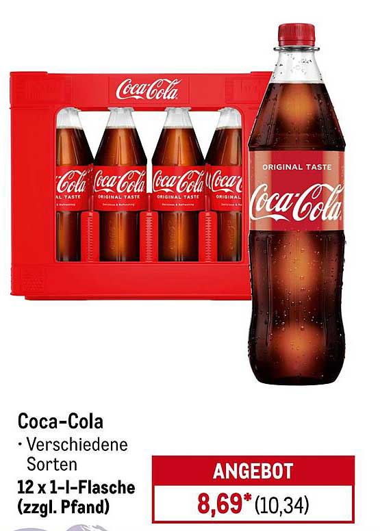 Coca-Cola - 12 x 1-Liter-Flasche (verschiedene Sorten)