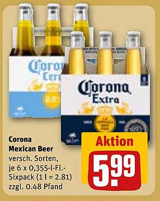 Corona Mexican Beer - Verschiedene Sorten im Sixpack