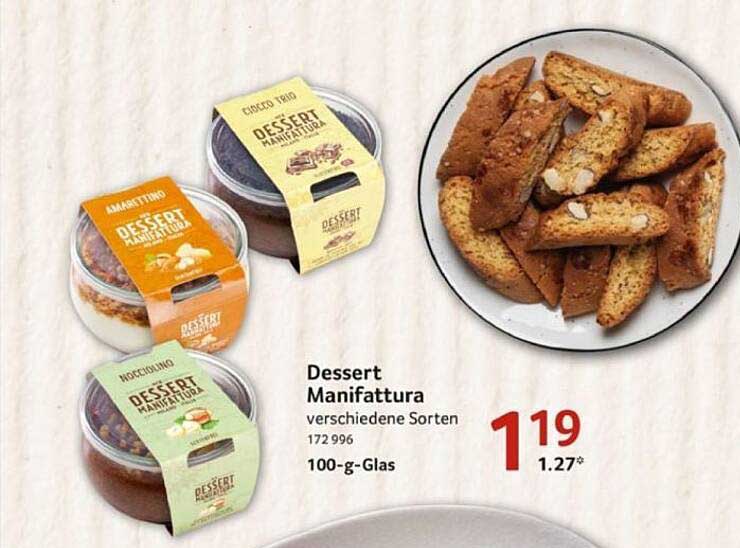 Dessert Manifattura verschiedene Sorten 100-g-Glas