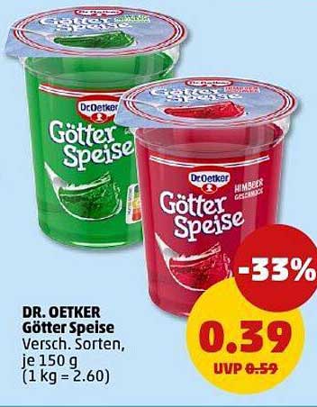Dr. Oetker Götter Speise, verschiedene Sorten, je 150 g
