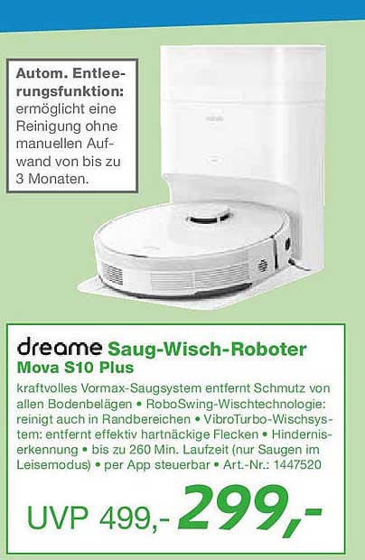 dreame Saug-Wisch-Roboter Mova S10 Plus