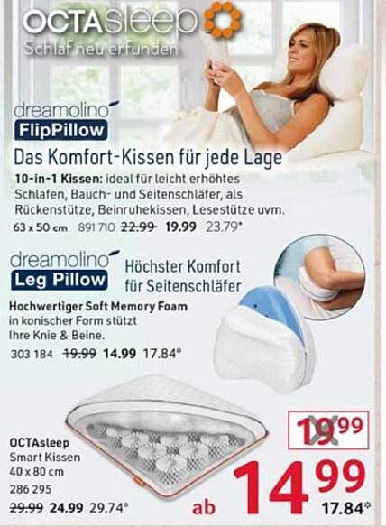 dreamolino FlipPillow - Das Komfort-Kissen für jede Lage