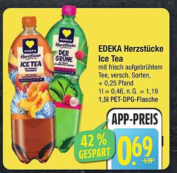EDEKA Herzstücke Ice Tea, verschiedene Sorten
