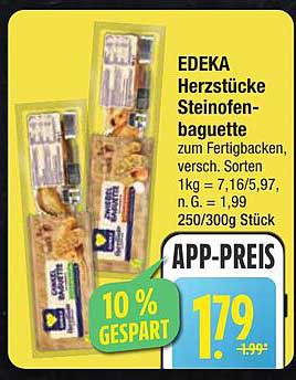 EDEKA Herzstücke Steinofenbaguette zum Fertigbacken, verschiedene Sorten
