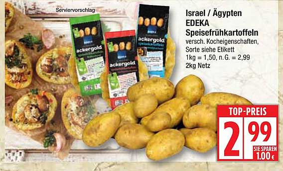 EDEKA Speisefrühkartoffeln - 2kg Netz zum Top-Preis