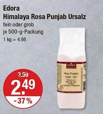Edora Himalaya Rosa Punjab UrSalt - fein oder grob je 500-g-Packung