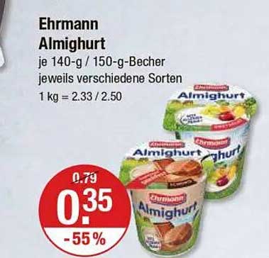 Ehrmann Almighurt - Je 140-g / 150-g-Becher, verschiedene Sorten