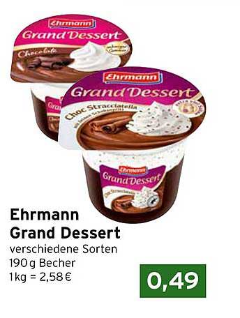 Ehrmann Grand Dessert - verschiedene Sorten