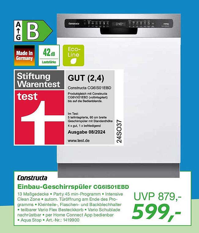 Einbau-Geschirrspüler CG6IS01 EBD