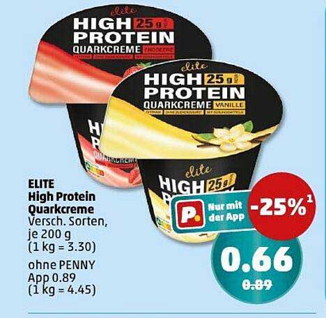 ELITE High Protein Quarkcreme, Verschiedene Sorten, je 200 g