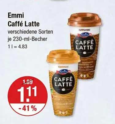 Emmi Caffè Latte verschiedene Sorten je 230-ml-Becher