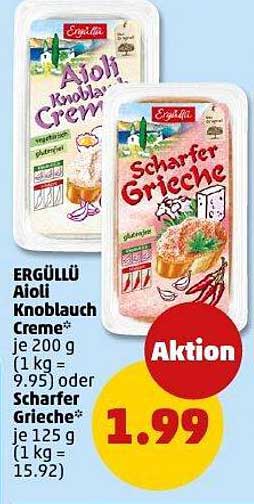 ERGÜLLÜ Aioli Knoblauch Creme oder Scharfer Grieche