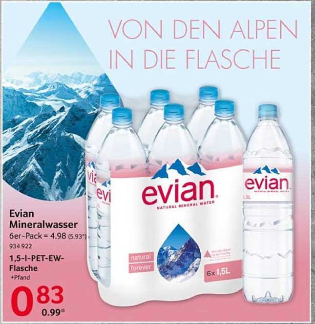 Evian Mineralwasser 6er-Pack