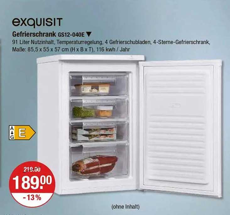 exquisit Gefrierschrank GS12-040E
