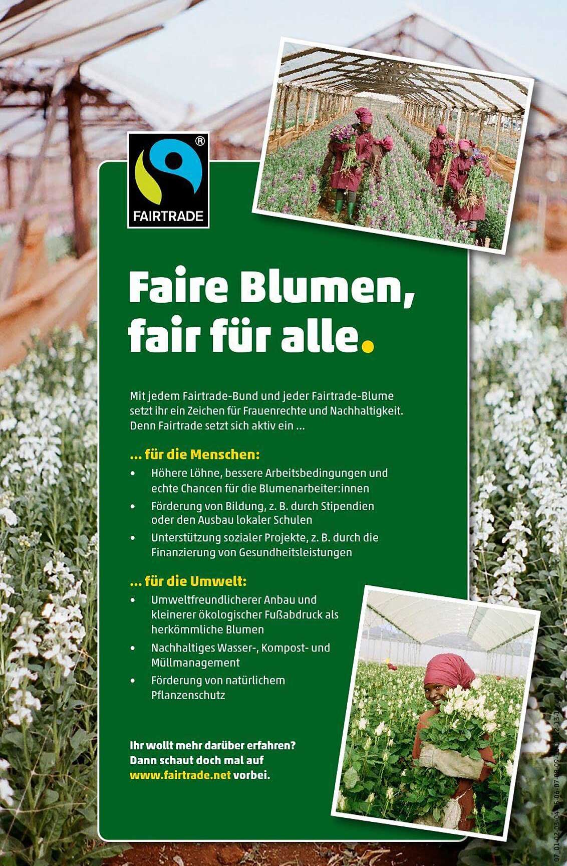 Faire Blumen, fair für alle.