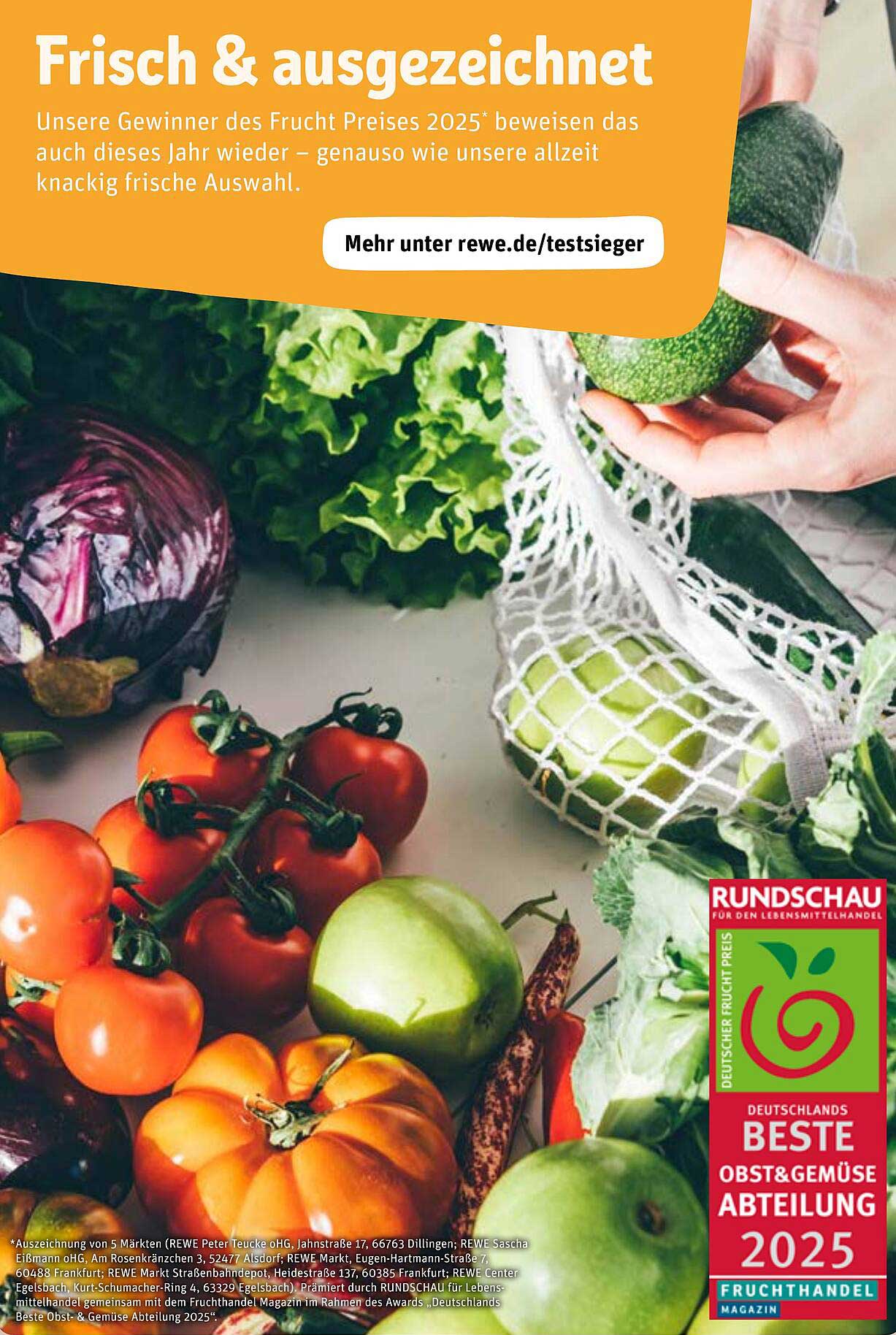 Frisch & ausgezeichnet - REWE Obst und Gemüse