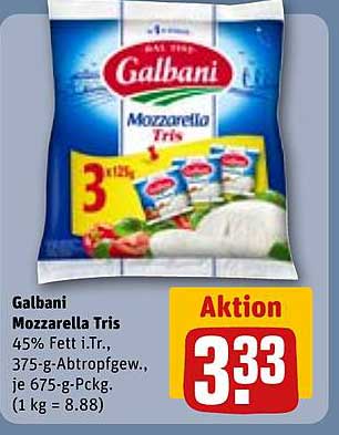 Galbani Mozzarella Tris 3 x 125 g
