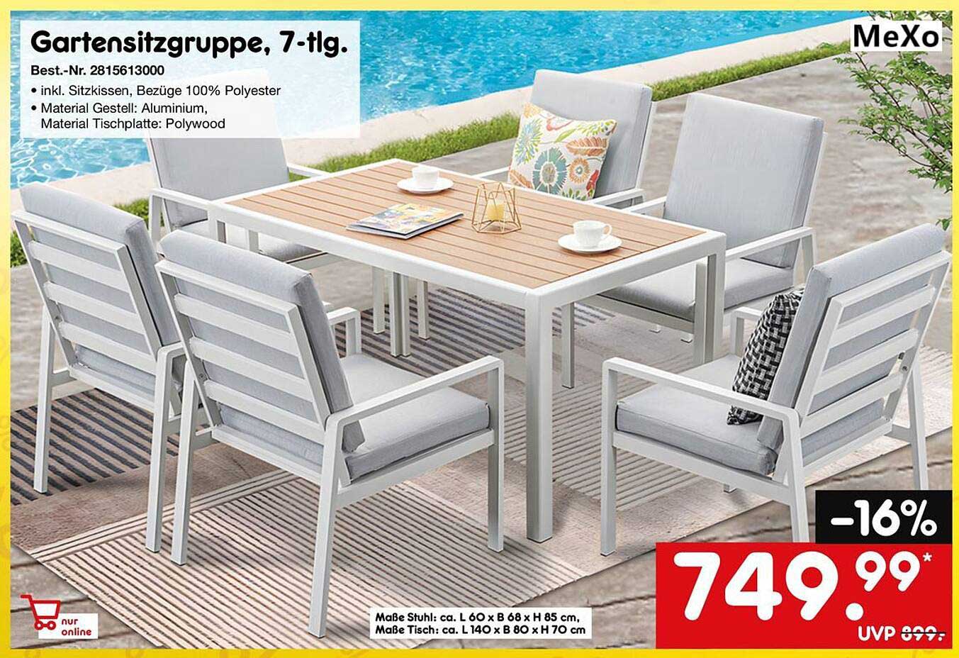 Gartensitzgruppe, 7-tlg.