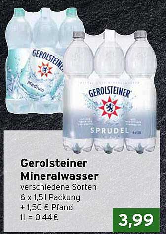 Gerolsteiner Mineralwasser 6 x 1,5 l Packung