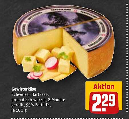Gewitterkäse - Schweizer Hartkäse, aromatisch-würzig, 8 Monate gereift