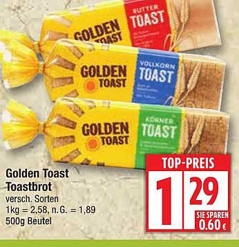 Golden Toast Toastbrot – Verschiedene Sorten