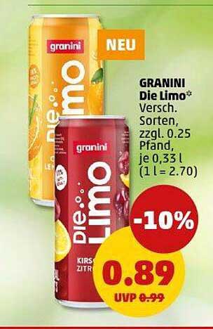 GRANINI Die Limo - Verschiedene Sorten