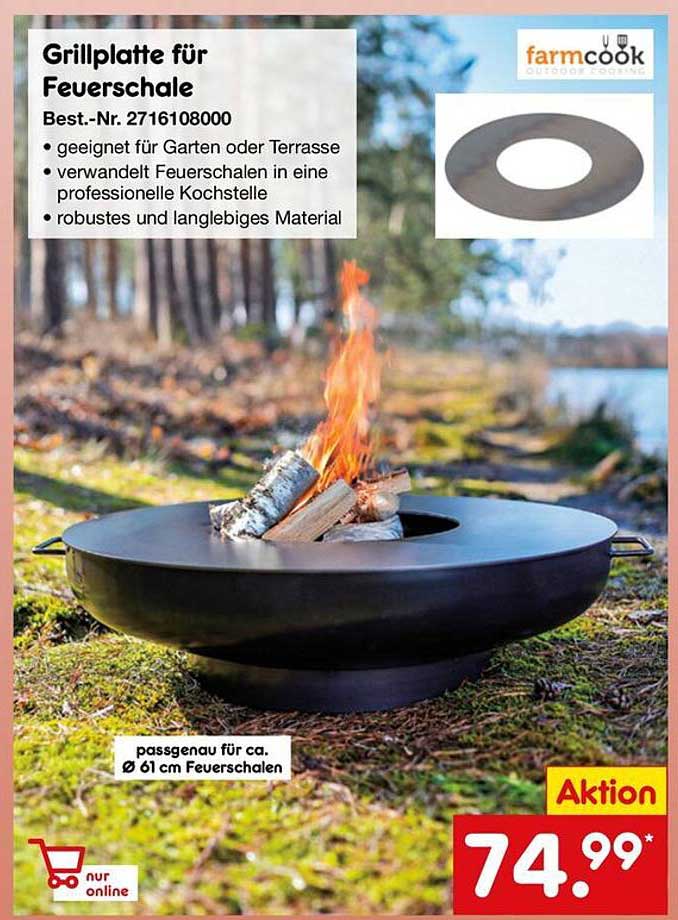 Grillplatte für Feuerschale