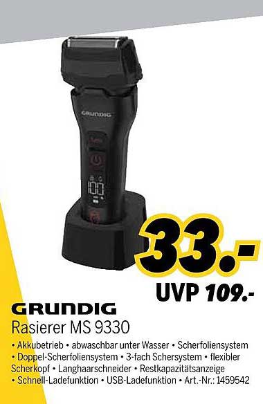 Grundig Rasierer MS 9330 - Jetzt für nur 33,-€