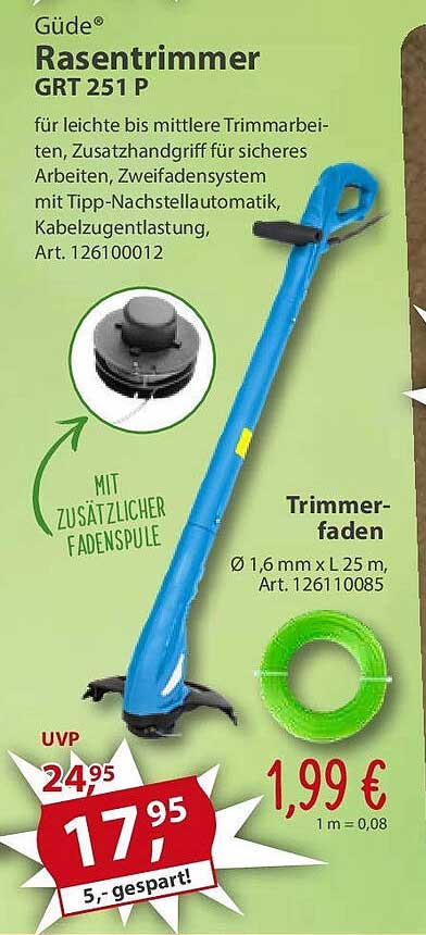 Güde Rasentrimmer GRT 251 P