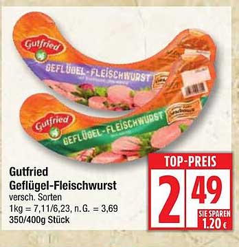 Gutfried Geflügel-Fleischwurst - verschiedene Sorten