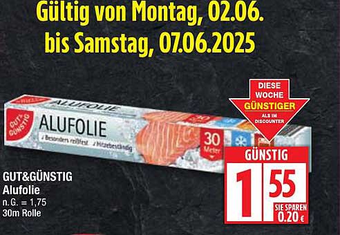 GUT&GÜNSTIG Alufolie 30 Meter Rolle