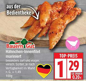 Hähnchen-Innenfilet mariniert von Bauern Gut