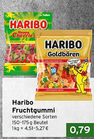 Haribo Fruchtgummi verschiedene Sorten 150-175g Beutel
