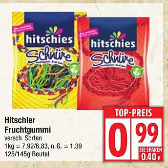Hitschler Fruchtgummi - Verschiedene Sorten