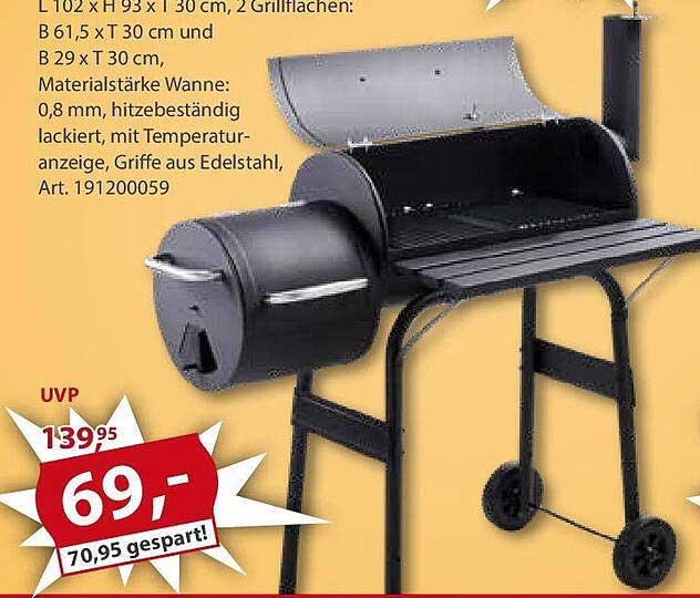 Holzkohlegrill mit zwei Grillflächen – jetzt zum Sonderpreis!