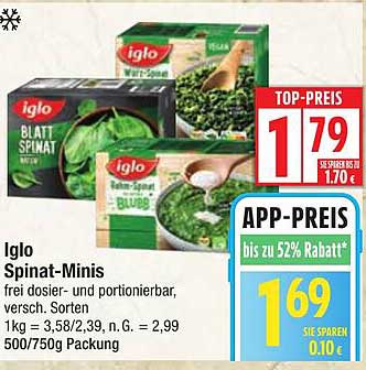 Iglo Spinat-Minis - frei dosier- und portionierbar, verschiedene Sorten