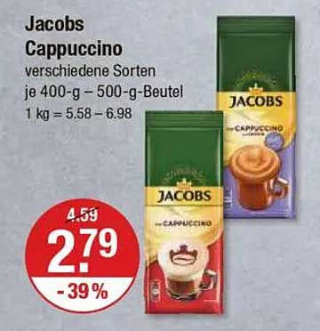 Jacobs Cappuccino verschiedene Sorten 400-g und 500-g-Beutel