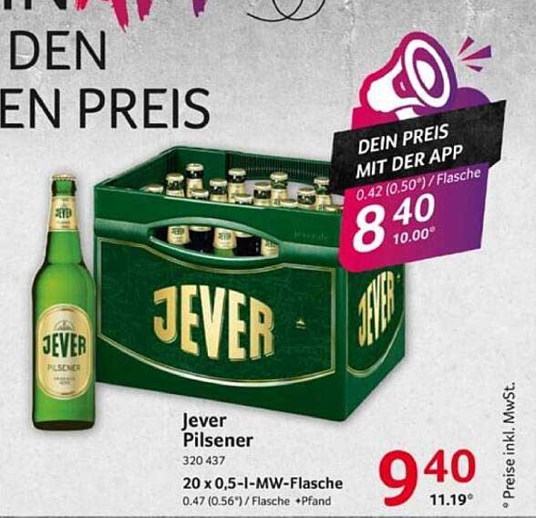 Jever Pilsener 20 x 0,5-l-MW-Flasche