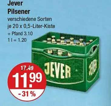 Jever Pilsener – 20 x 0,5-Liter-Kiste