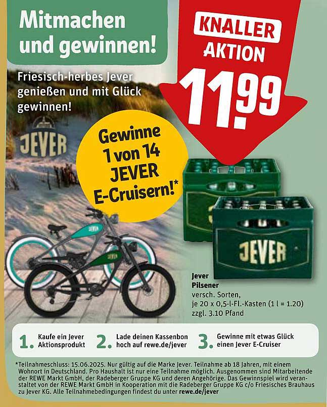 Jever Pilsener - Aktion mit E-Cruiser Gewinnspiel