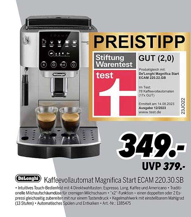Kaffevollautomat Magnifica Start ECAM 220.30.SB