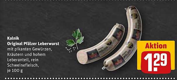 Kalnik Original Pfälzer Leberwurst, je 100 g