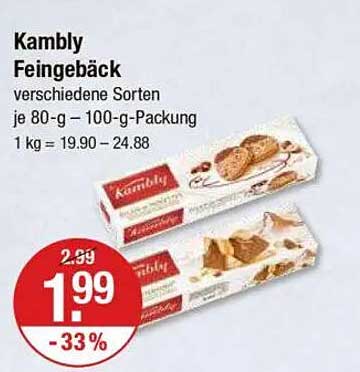 Kambly Feingebäck - Verschiedene Sorten