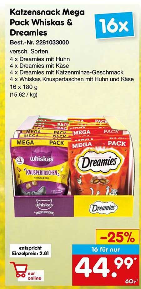 Katzensnack Mega Pack Whiskas & Dreamies
