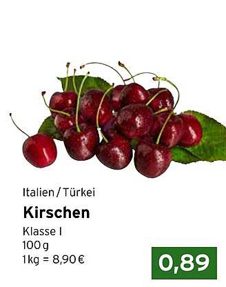 Kirschen Klasse I aus Italien/Türkei