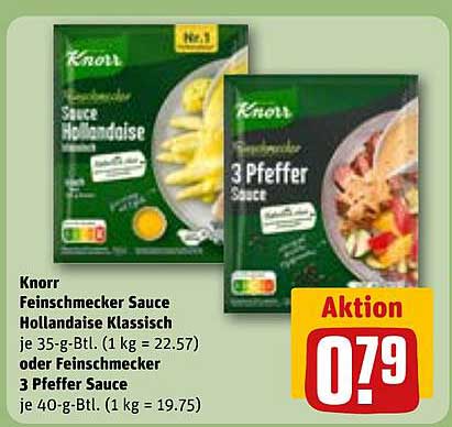Knorr Feinschmecker Sauce Hollandaise Klassisch oder 3 Pfeffer Sauce