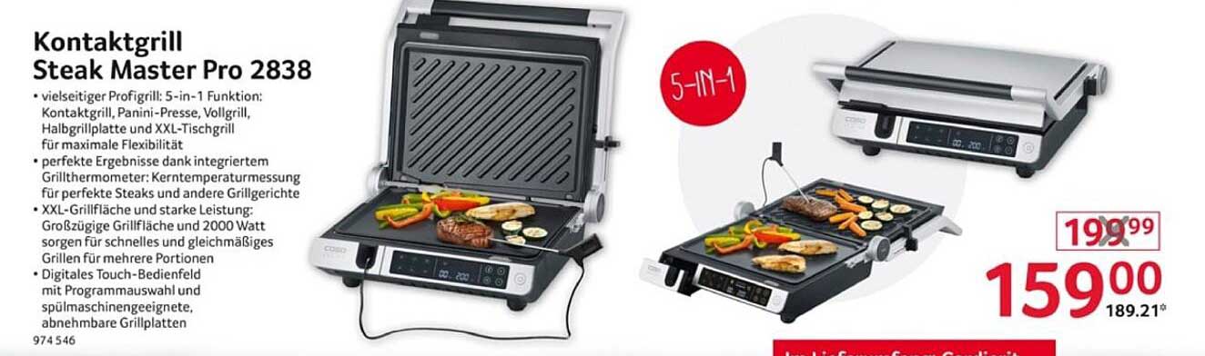 Kontaktgrill Steak Master Pro 2838