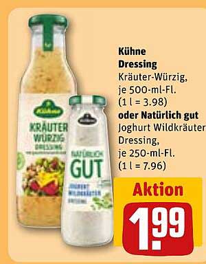 Kühnes Dressing Kräuter-Würzig oder Naturlich gut Joghurt Wildkräuter Dressing