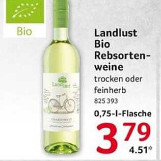 Landlust Bio Rebsortenweine trocken oder feinherb 0,75-l-Flasche