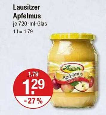 Lausitzer Apfelmus je 720-ml-Glas